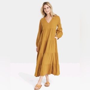 Universal Thread Long Sleeve Tiered Dress